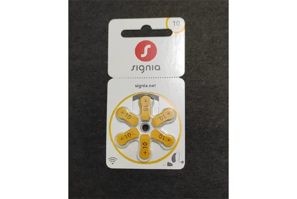 SIGNIA HEARING AID BATTERY 10 NO