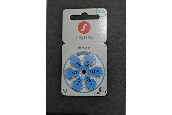 SIGNIA HEARING AID BATTERY 675 NO