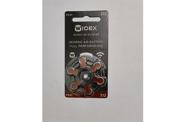 WIDEX HEARING AID BATTERY 312 NO