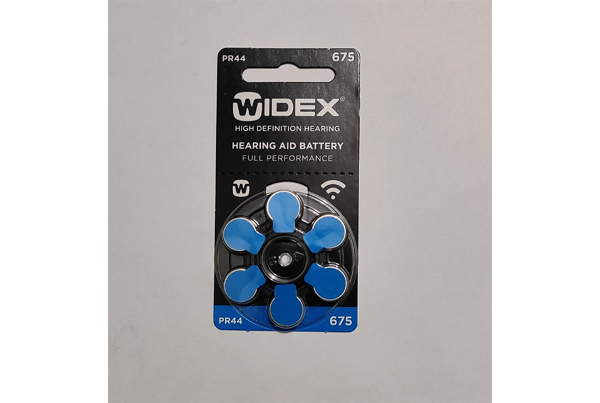 WIDEX HEARING AID BATTERY 675 NO